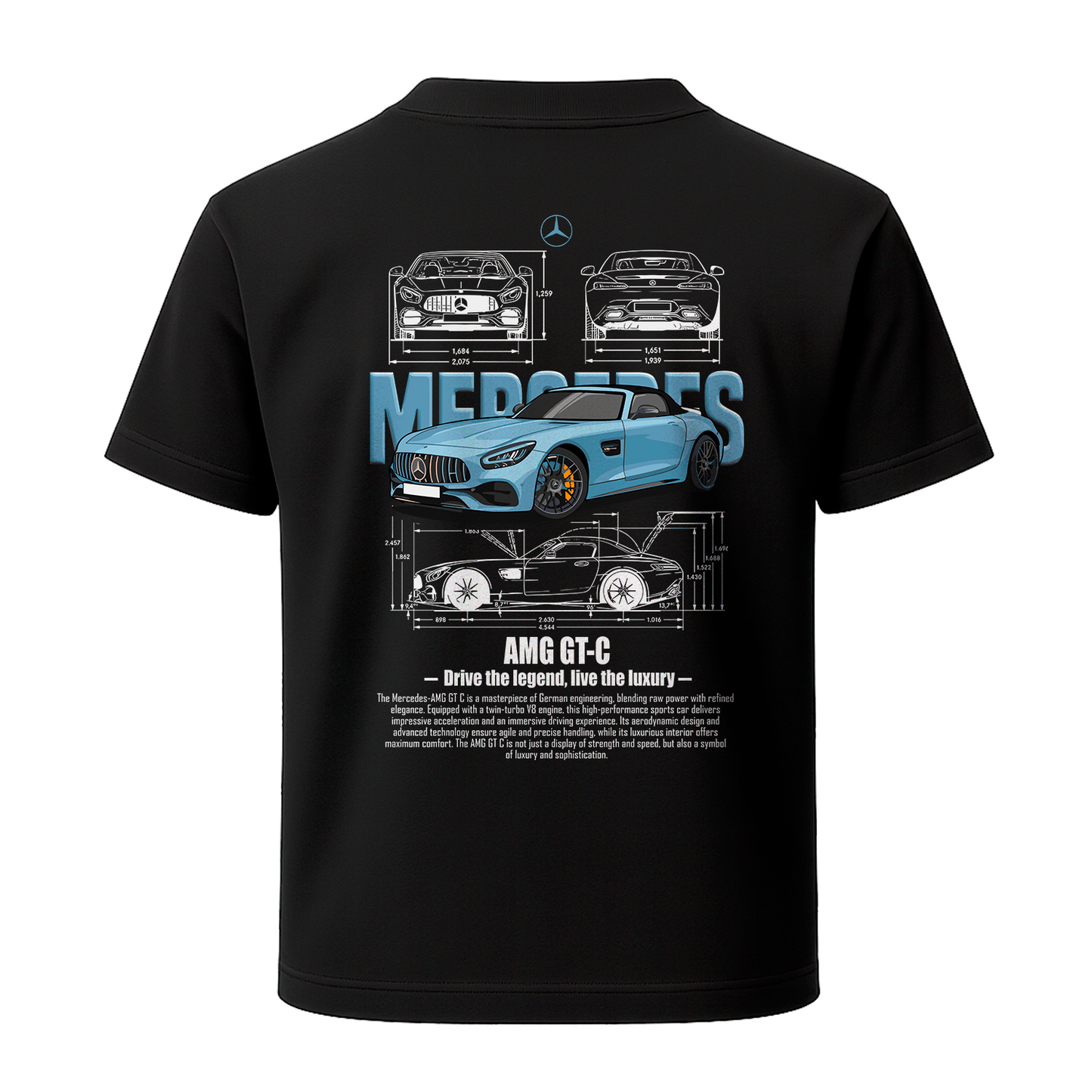 Camiseta Mercedez Benz AMG GT-C Azul
