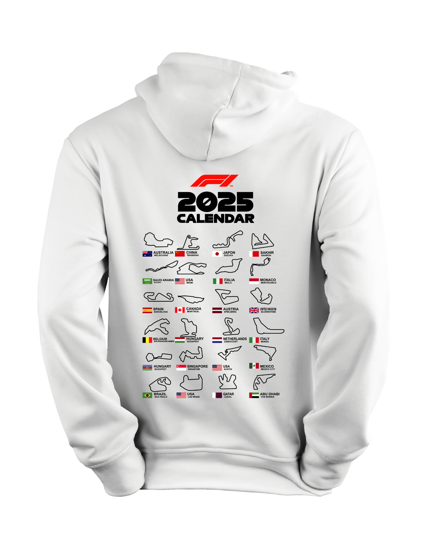 Sudadera Calendario F1 2025
