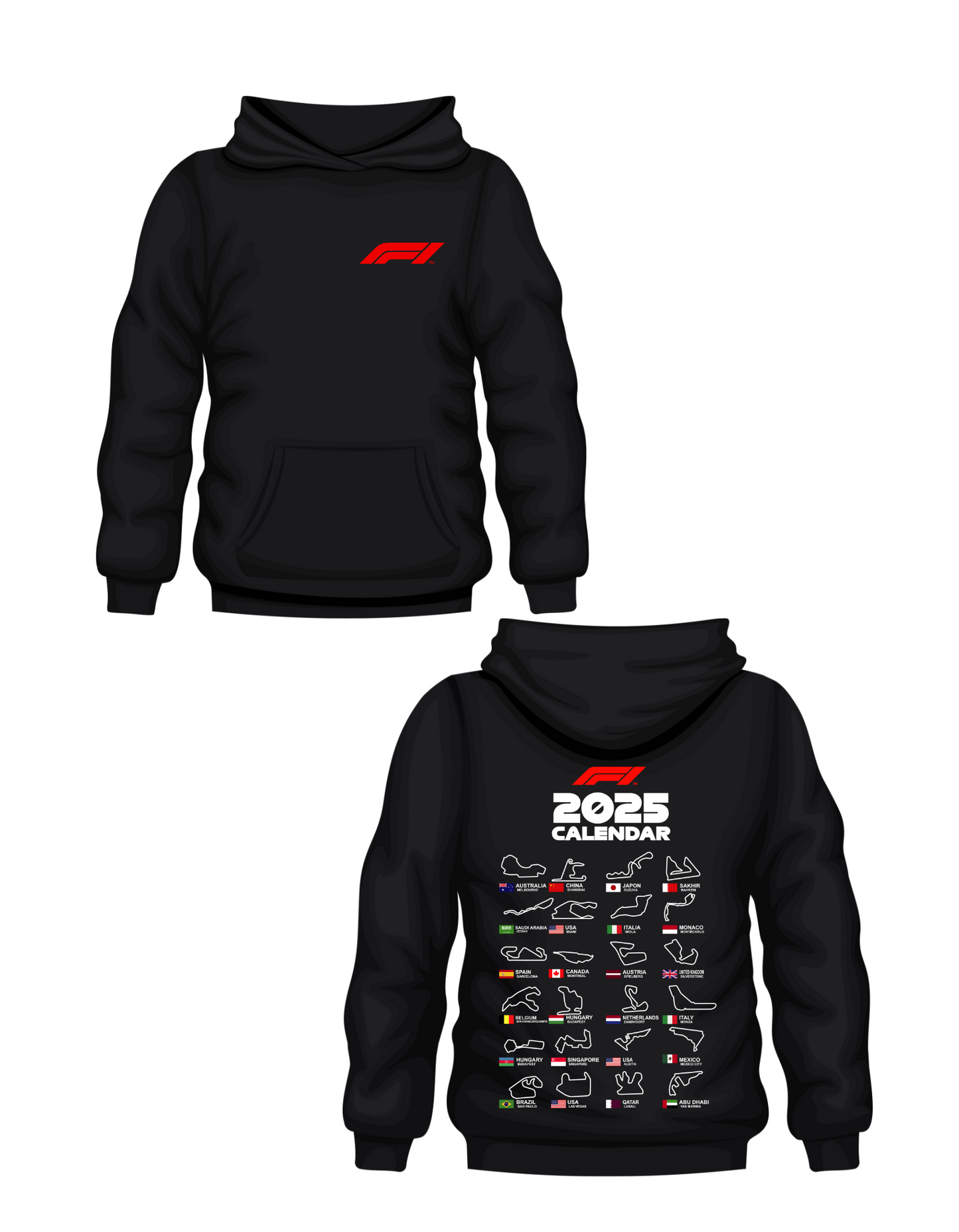 Sudadera Calendario F1 2025