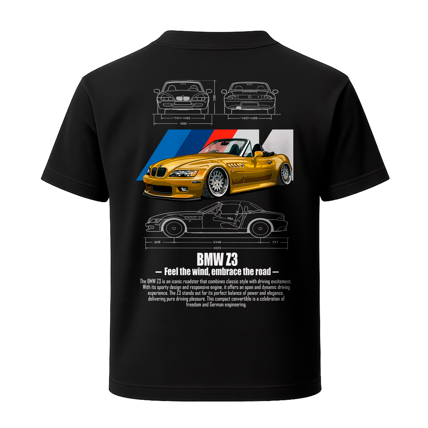 Camiseta BMW Z3 Dorado