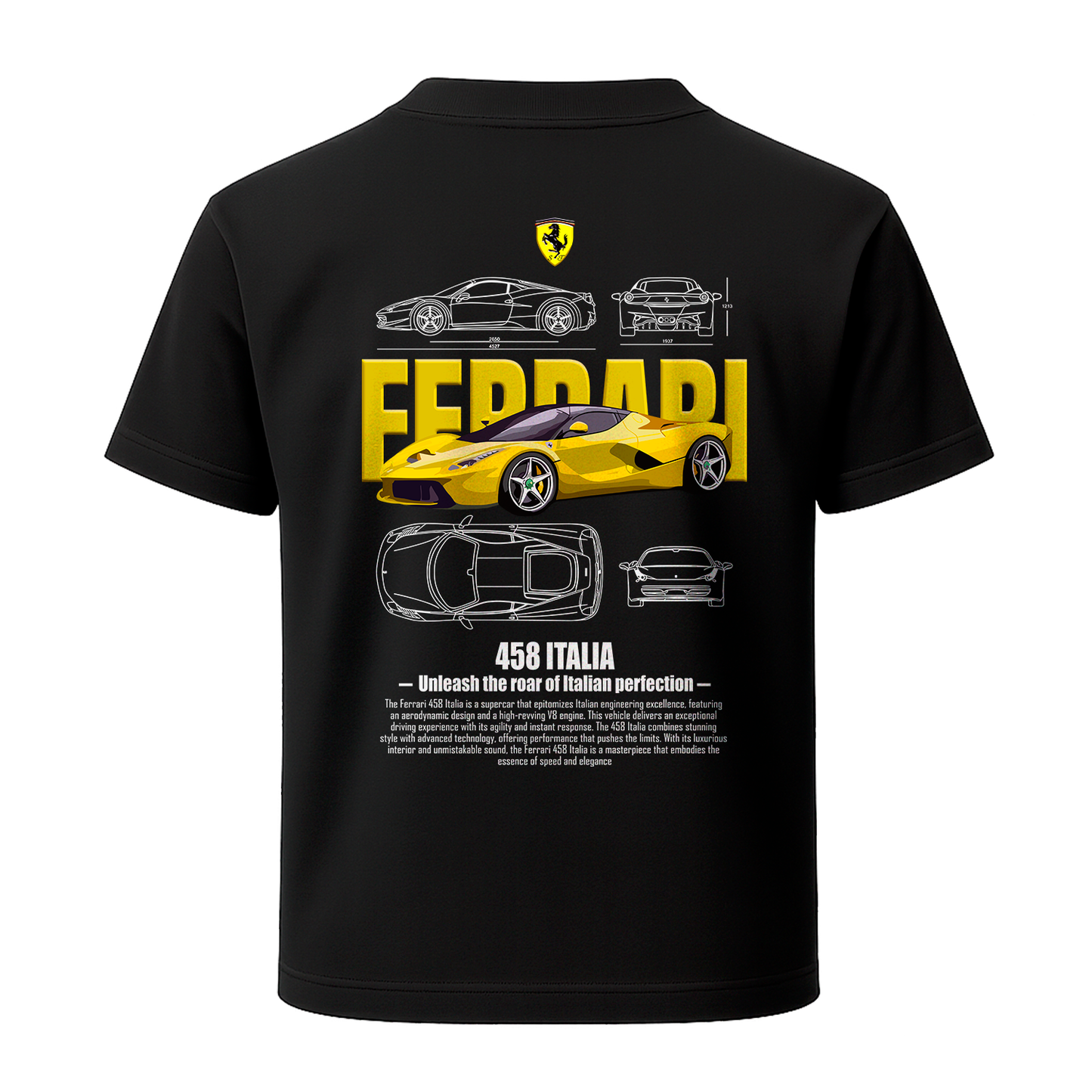 Camiseta Ferrari 458 Italia Amarillo