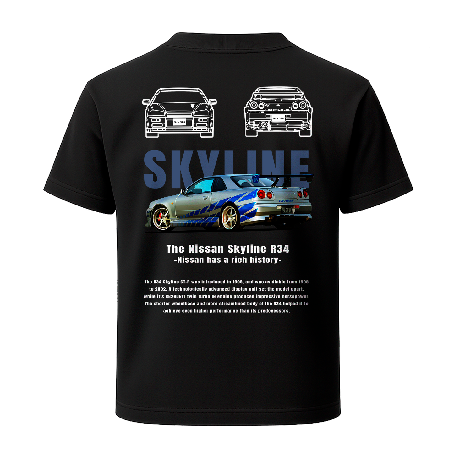Camiseta Nissan Skyline R34